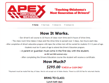 Tablet Screenshot of apexdrivingschoolllc.com